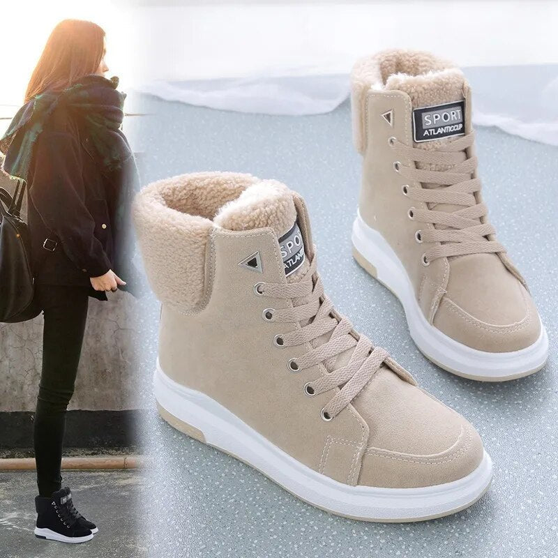 Lässige Flache Winter Knöchel Stiefel Für Damen | Perfekt für den Alltag
