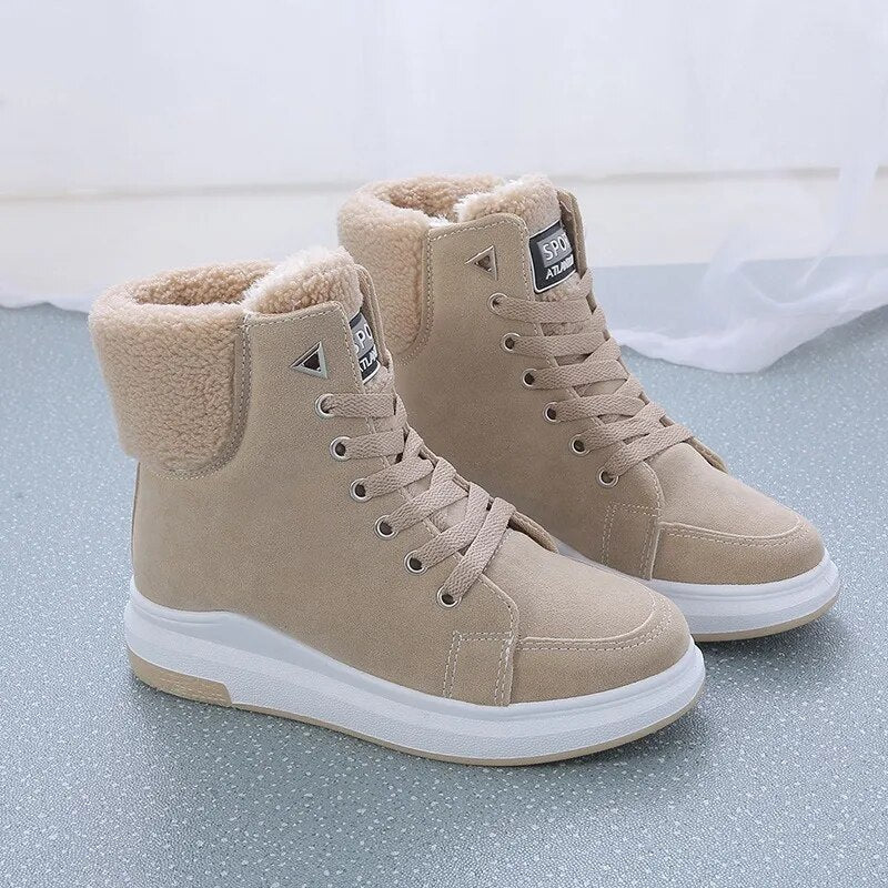 Lässige Flache Winter Knöchel Stiefel Für Damen | Perfekt für den Alltag