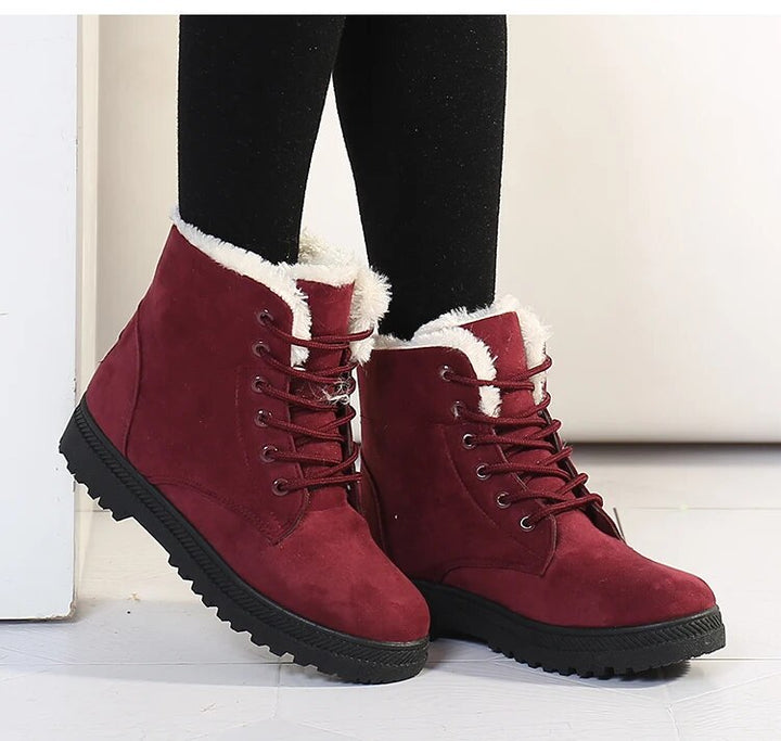 Bottes de neige décontractées antidérapantes avec laine pour femmes | Parfait pour les activités de plein air