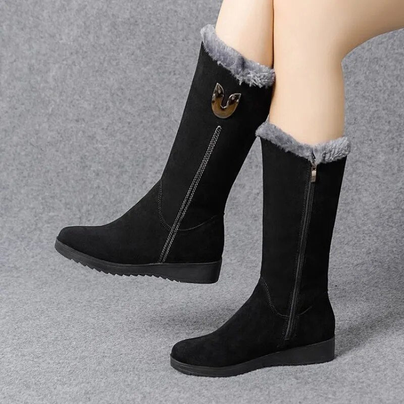 Elegante Flacke Overknee Stiefel mit Reißverschluss für Damen | Perfekt für den Alltag
