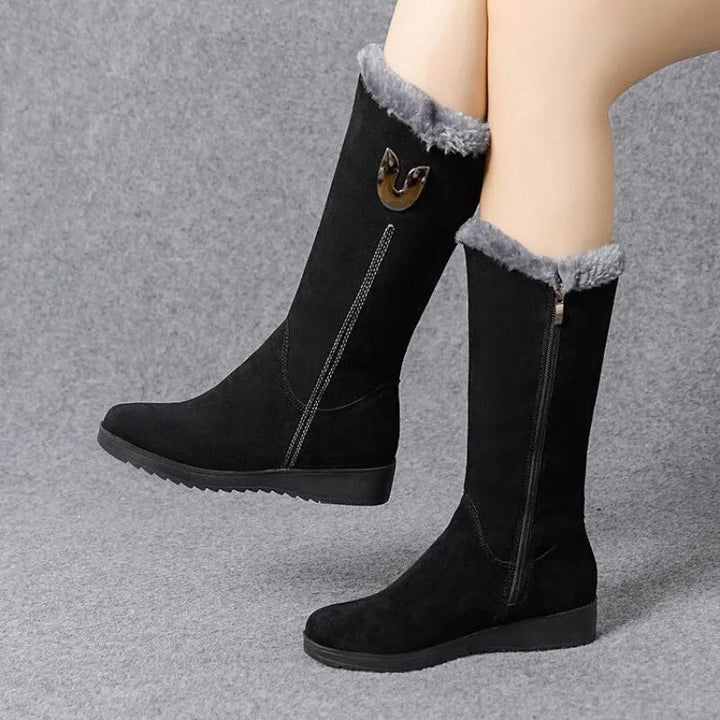 Elegante Flacke Overknee Stiefel mit Reißverschluss für Damen | Perfekt für den Alltag