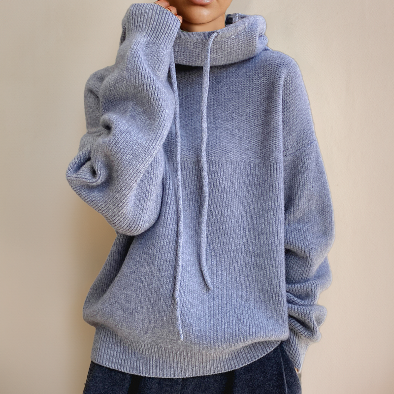Mariam - Pull à capuche en maille décontracté