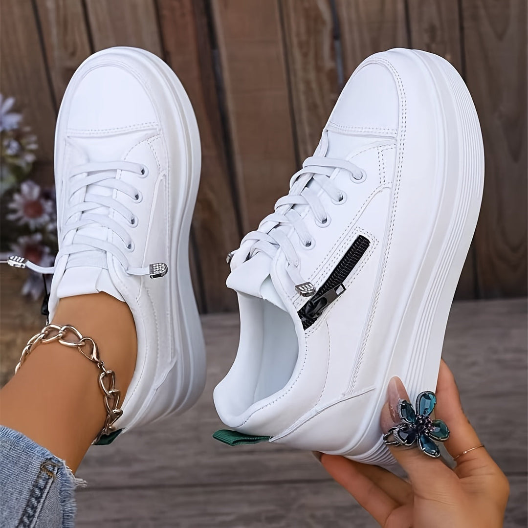 Stilvolle Einfarbige Sneaker für Damen | Perfekt für Alltag