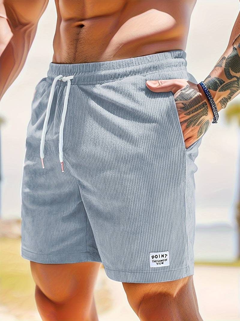 Men's swim shorts with elastic waistband & drawstring – Lightweight beach shorts for summer, vacation & sports