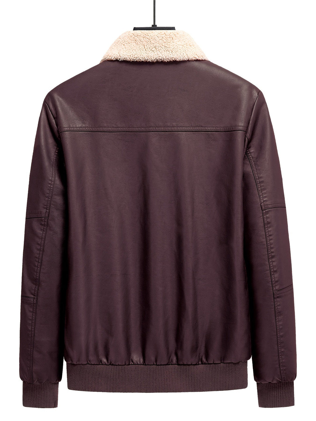 Veste d'hiver chaude en polaire et cuir PU pour hommes | Parfaite pour les activités de plein air