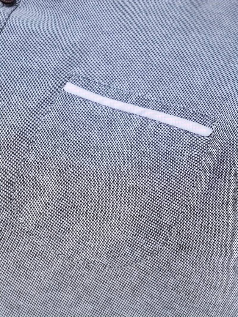 Chemise homme avec détails contrastés et col montant – Chemise à manches longues moderne pour affaires, quotidien et smart casual