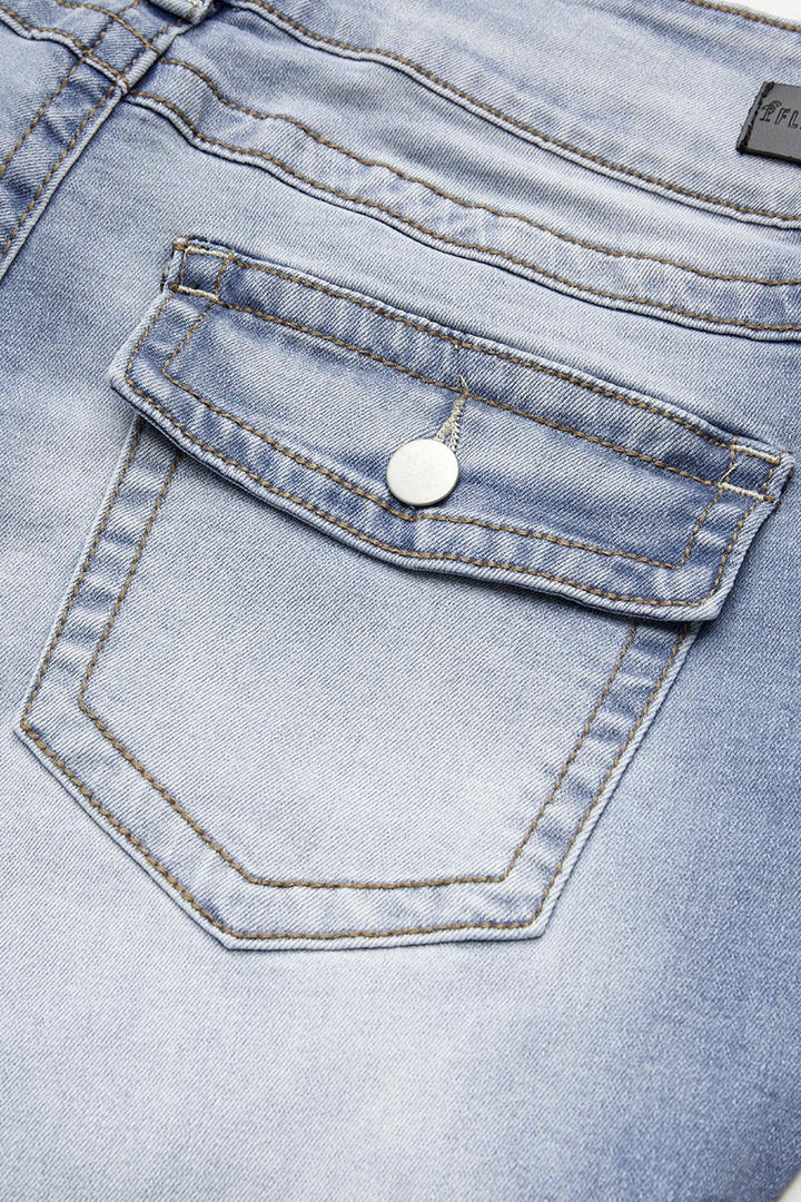Kalyps - Jeans - Classique - Denim bleu clair, design polyvalent - adapté au quotidien pour femmes