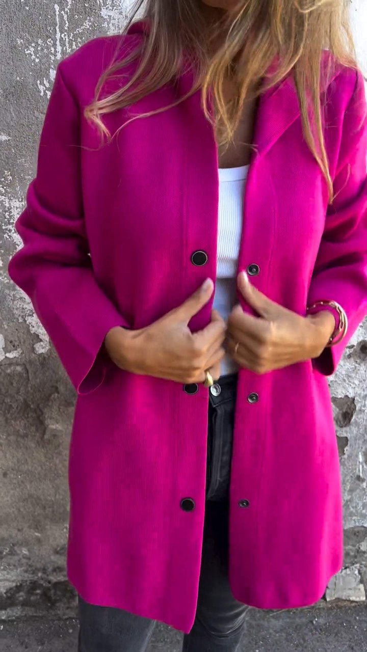 Cari - Blazer décontracté à simple boutonnage avec capuche