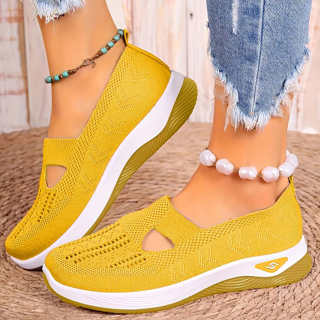 Stylish Lightweight Knit Cut-Out Sneakers for Women | Perfect for casual days