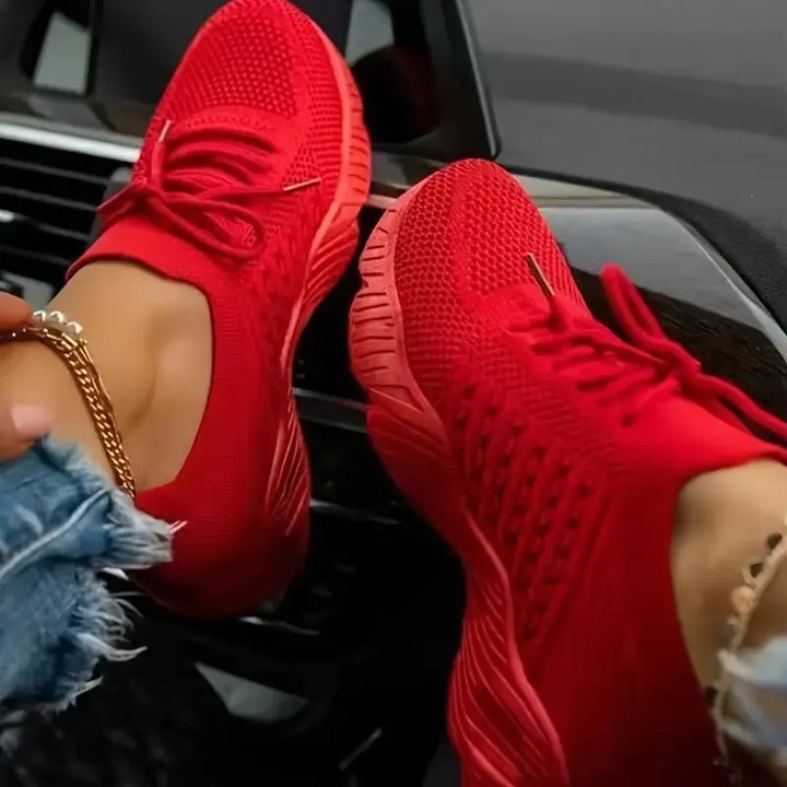 Baskets respirantes pour femmes – Chaussures de sport légères avec dessus en maille et semelle à mémoire de forme