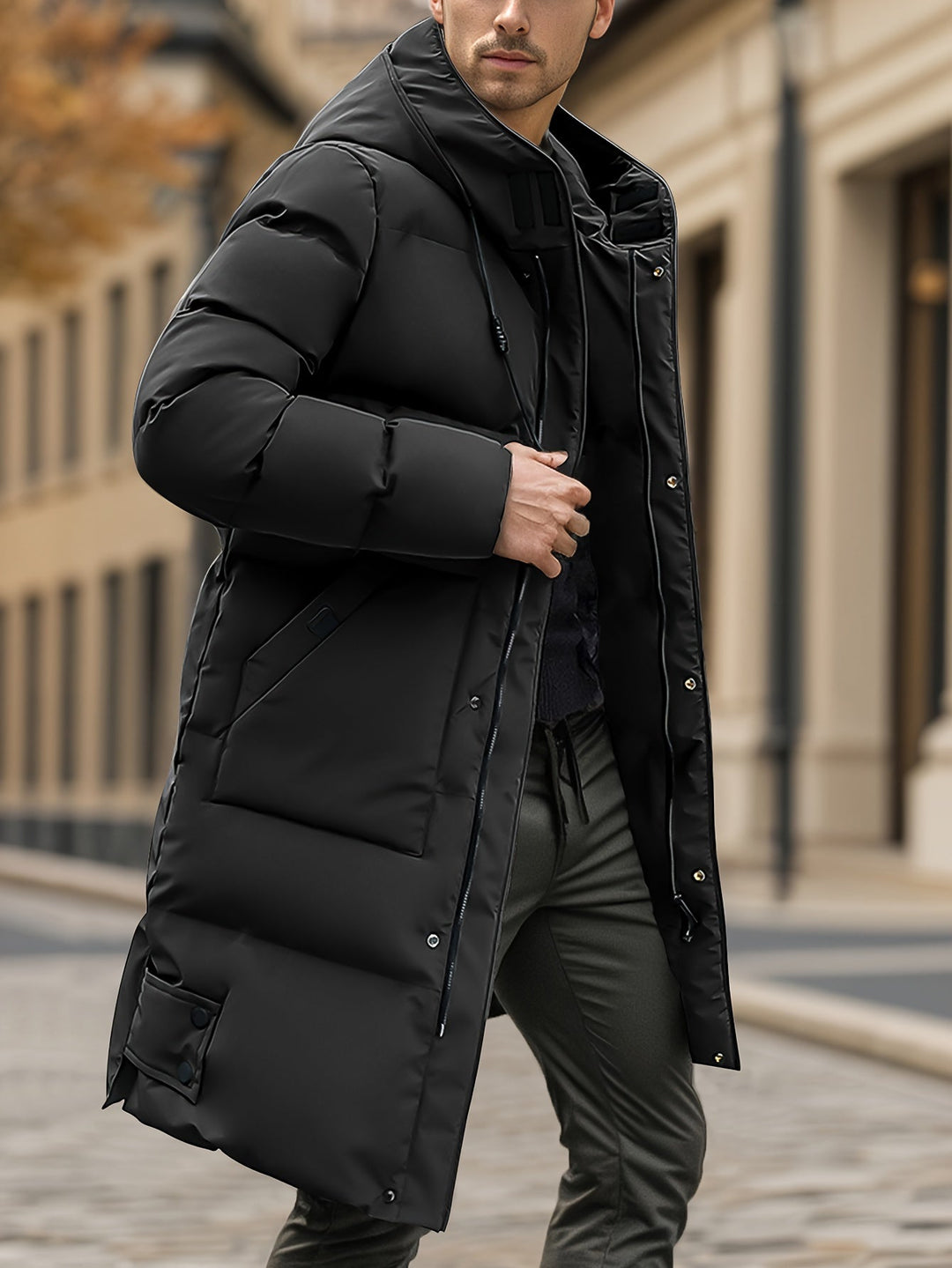 Casual Fleece-Gefütterte Reißverschluss Vorderseite Winter Jacke Für Herren | Perfekt für Outdoor-Aktivitäten