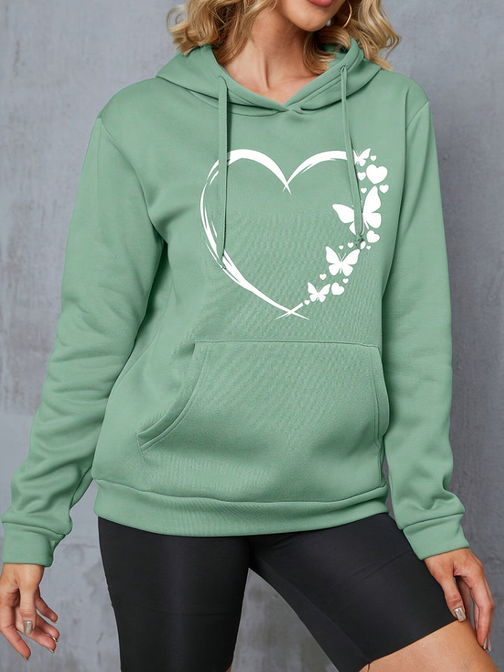 Sweat-shirt à capuche décontracté avec imprimé et capuche pour femmes | Parfait pour les jours décontractés