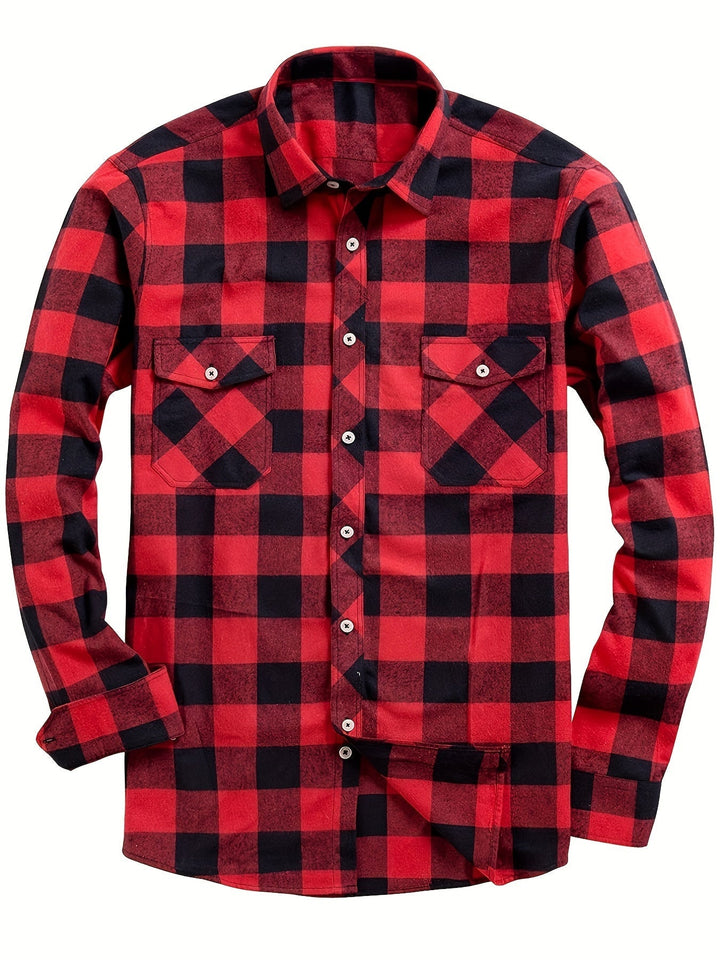 David | Camicia di flanella a quadri con maniche lunghe