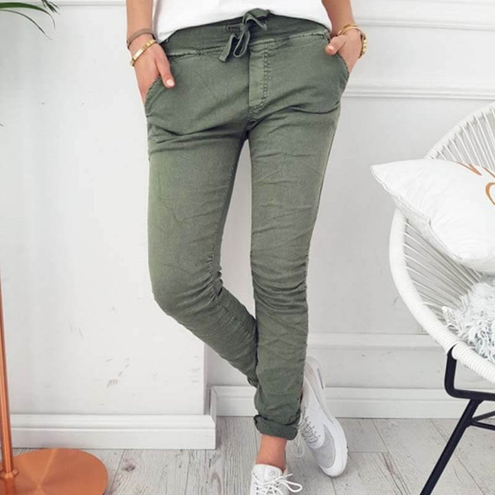 Pantalon de loisirs léger et élastique pour femmes pour la maison ou en déplacement