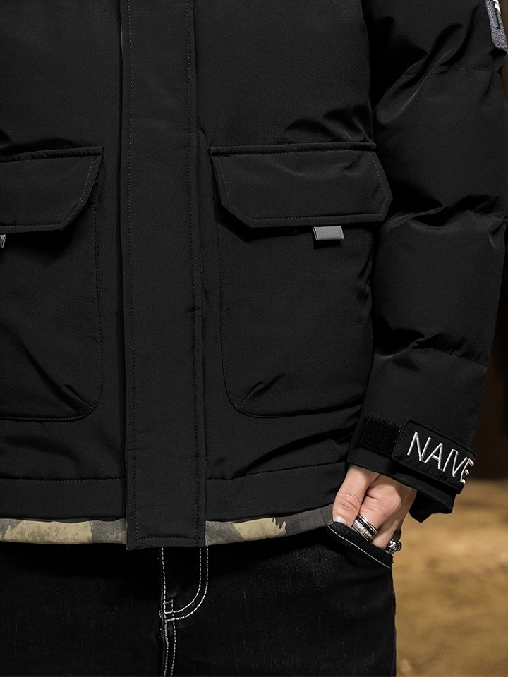 Veste d'hiver à capuche camouflage élégante pour hommes | Parfaite pour les activités de plein air