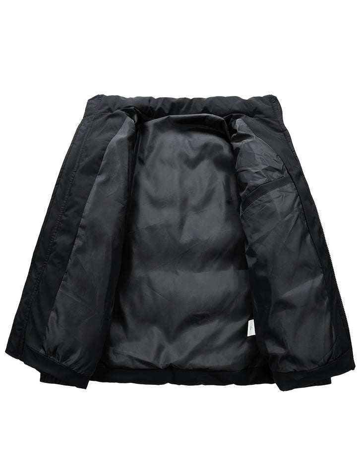 Herren Winter Steppjacke mit Reißverschluss – Gefütterte Winddichte Pufferjacke für kalte Tage
