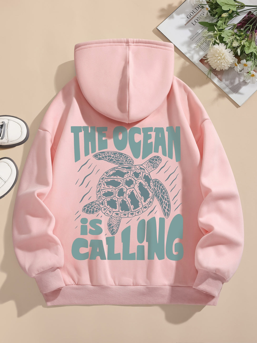 Lässiger Sweat-Pullover-Hoodie mit Backprint und Kapuze für Women | Perfekt für lässige Tage