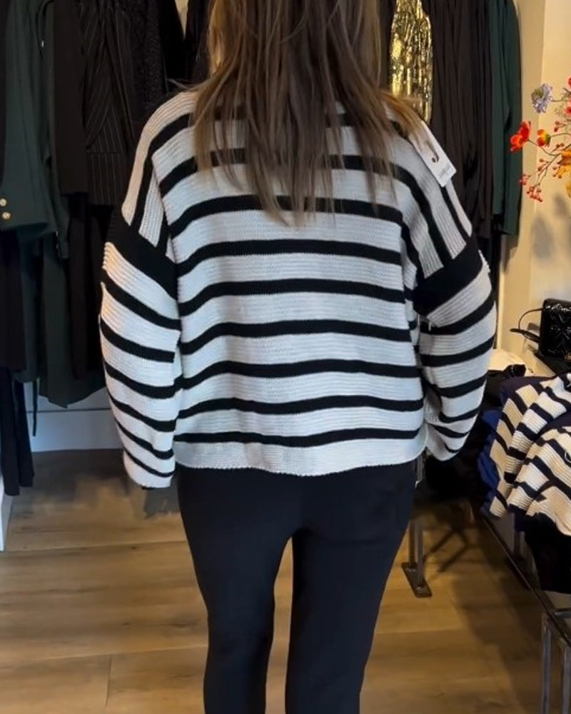 Lilwen - Pull-over - Chic/Élégant - Noir / Design polyvalent - Idéal pour l'automne pour femmes