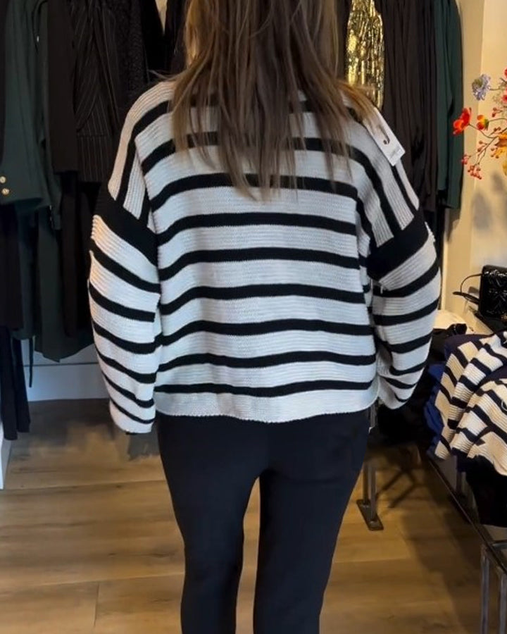 Lilwen - Pull-over - Chic/Élégant - Noir / Design polyvalent - Idéal pour l'automne pour femmes