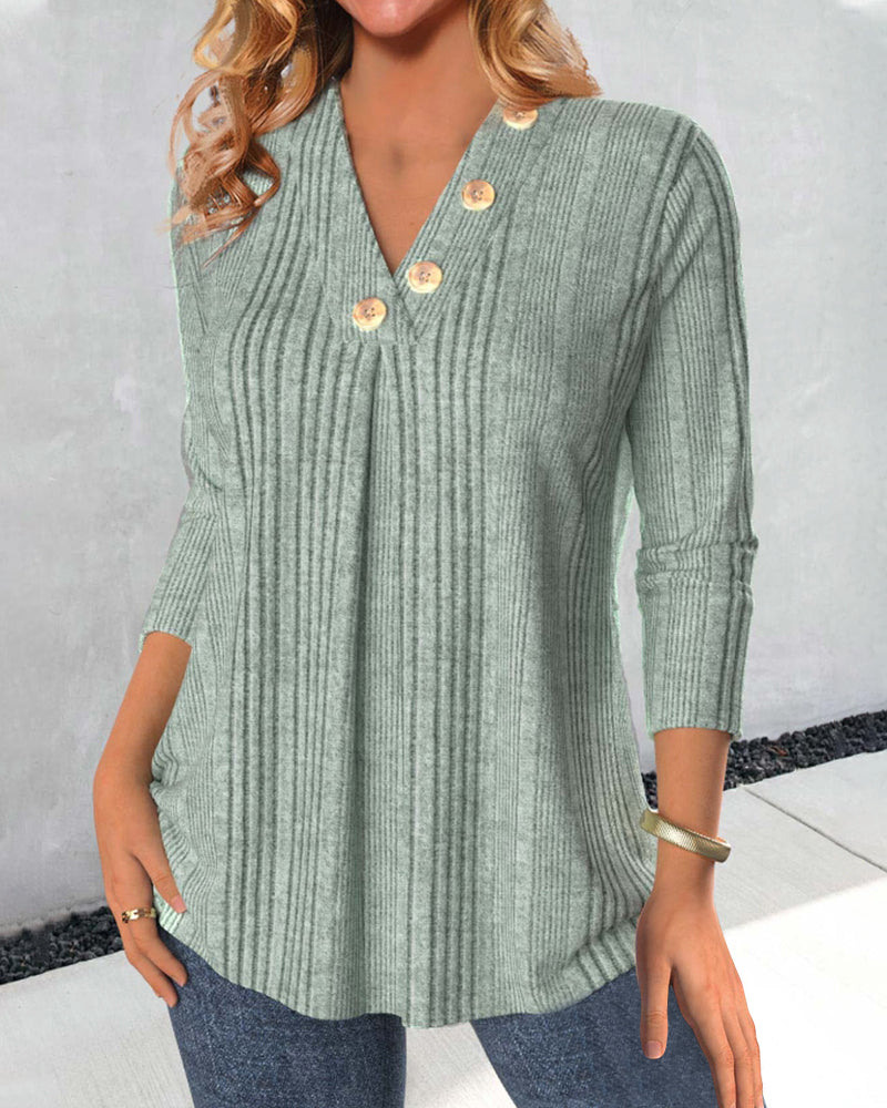 Philomena - Blouse verte unie