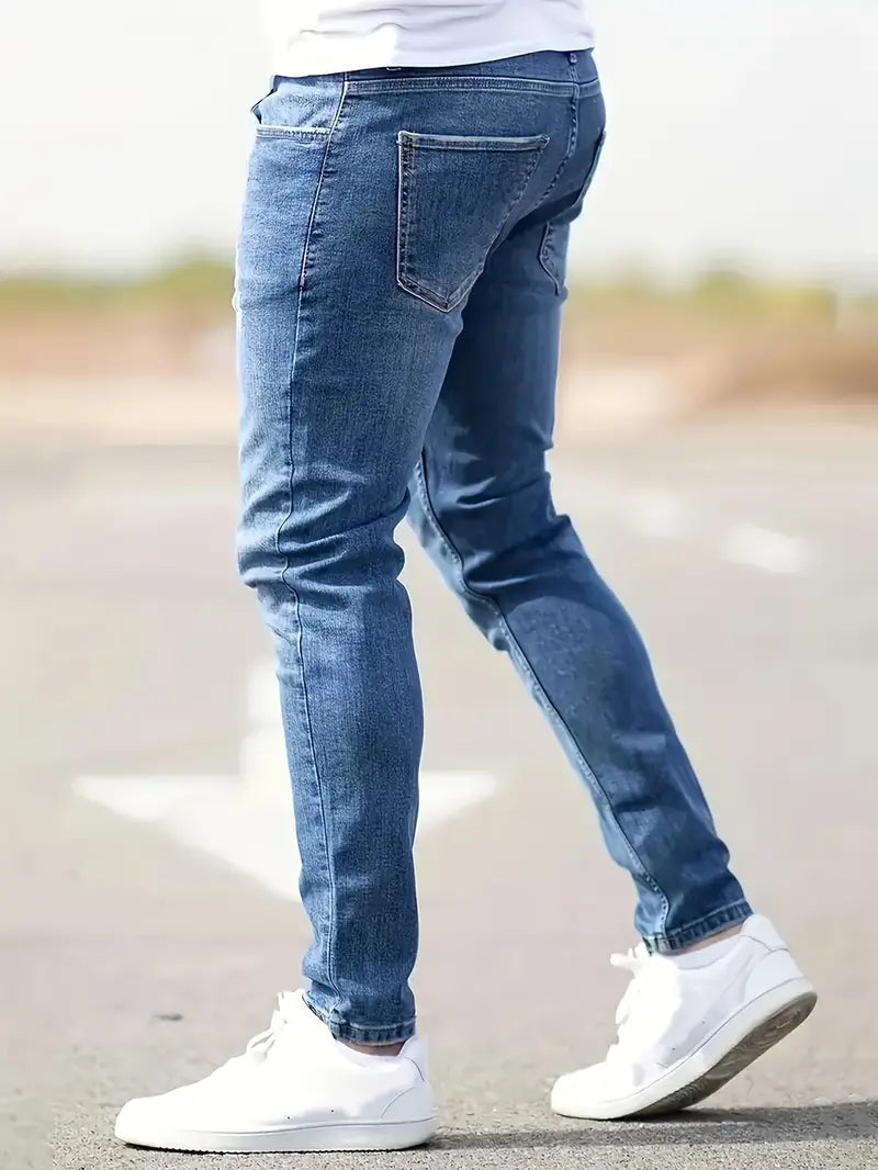 Slim Fit Herren Jeans mit Stretch – Ripped Look & klassischem 5-Pocket-Design für Streetstyle & Alltag