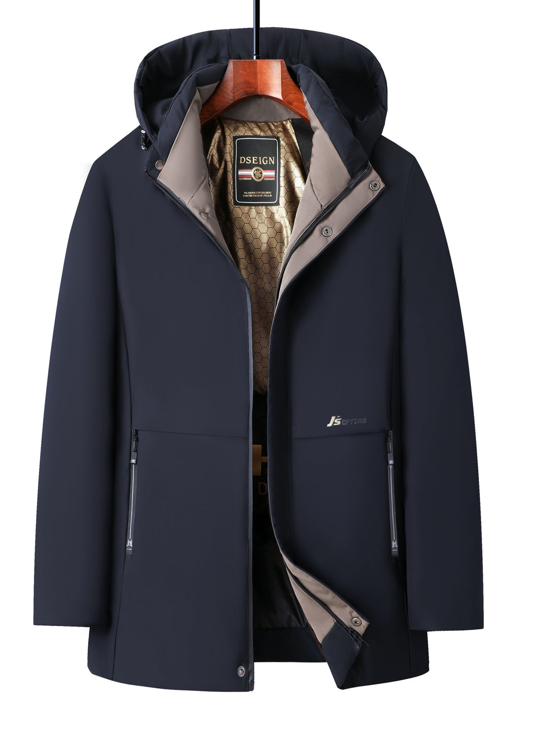 Mose - Manteau d'hiver matelassé pour hommes avec capuche - Veste chaude avec fermeture éclair et poches