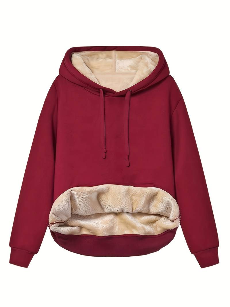 Cristy - Plüsch-Fleecejacke mit Kapuze