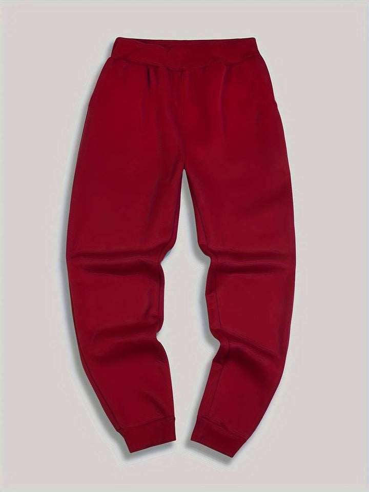 Herren Jogginghose mit Print – Sportliche Sweatpants mit Bündchen & Kordelzug