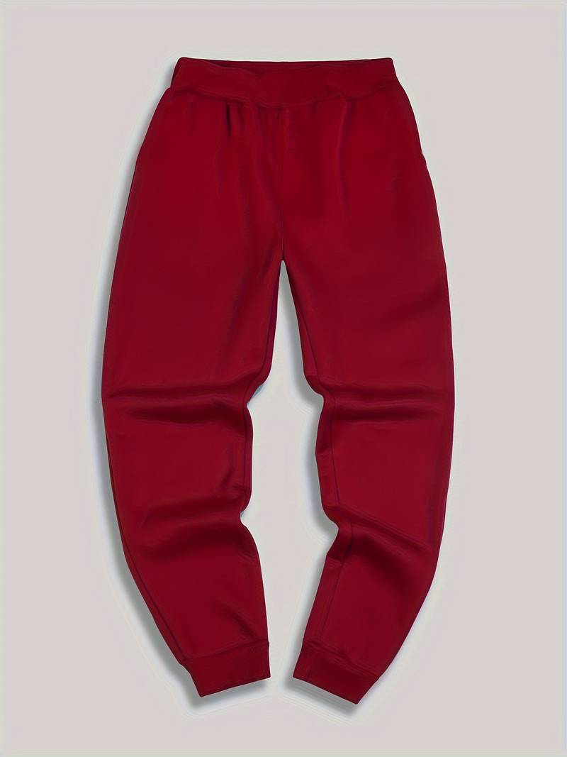 Herren Jogginghose mit Print – Sportliche Sweatpants mit Bündchen & Kordelzug