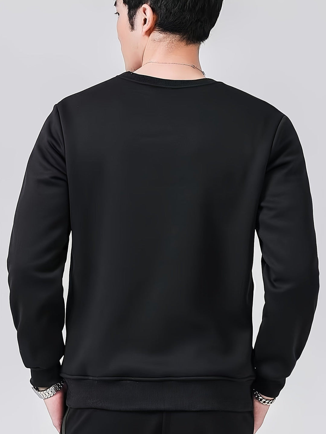 Lässiger einfarbiger Baumwolle Sweatshirt für Männer | Perfekt für den Alltag