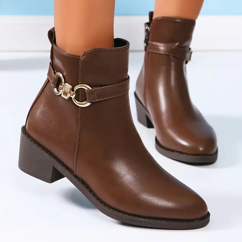 High-End Fashion Stiefeletten für Damen mit Reißverschluss