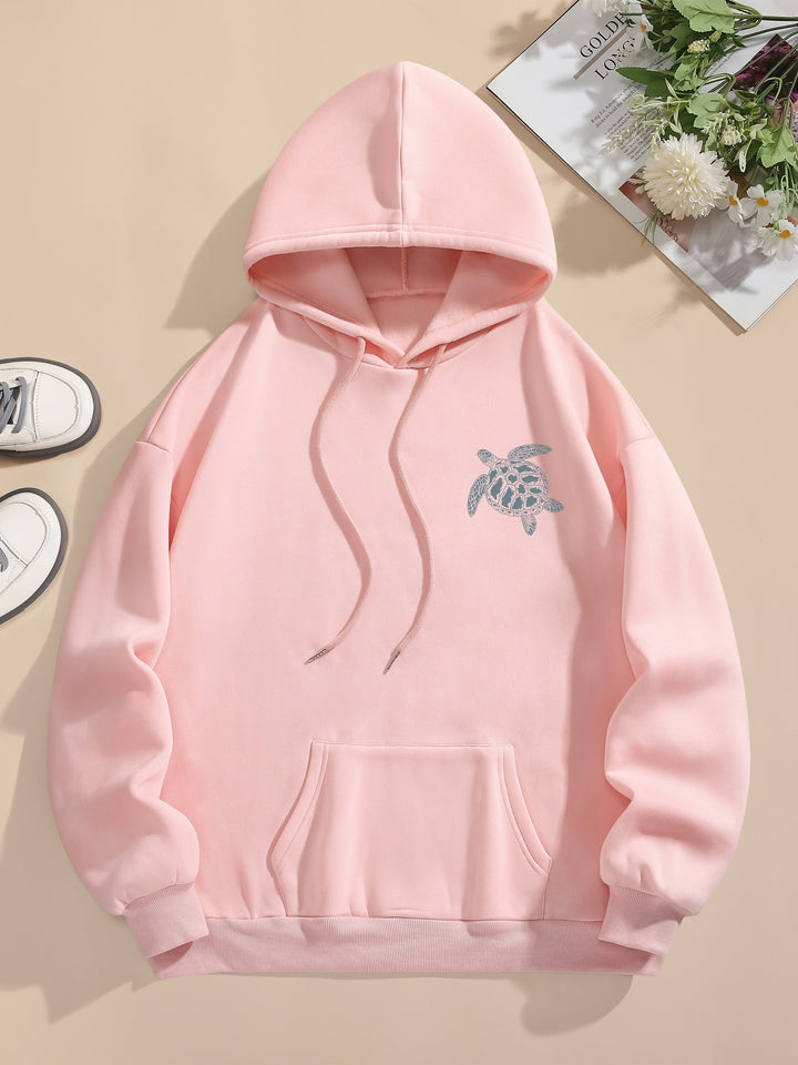 Lässiger Sweat-Pullover-Hoodie mit Backprint und Kapuze für Women | Perfekt für lässige Tage