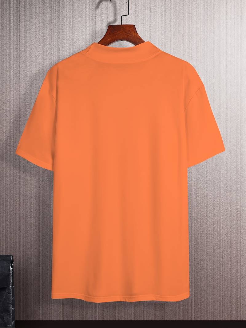 T-shirt à col roulé pour homme à manches courtes – Haut ajusté pour affaires, loisirs et looks superposés