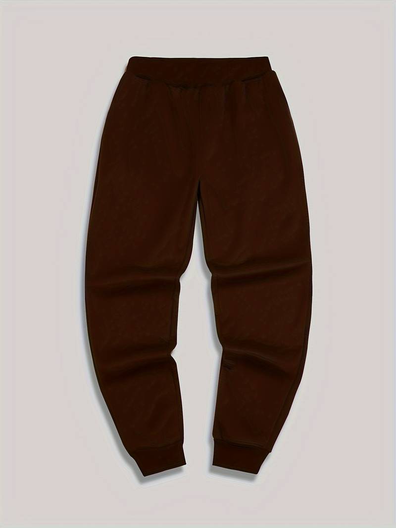 Herren Jogginghose mit Print – Sportliche Sweatpants mit Bündchen & Kordelzug