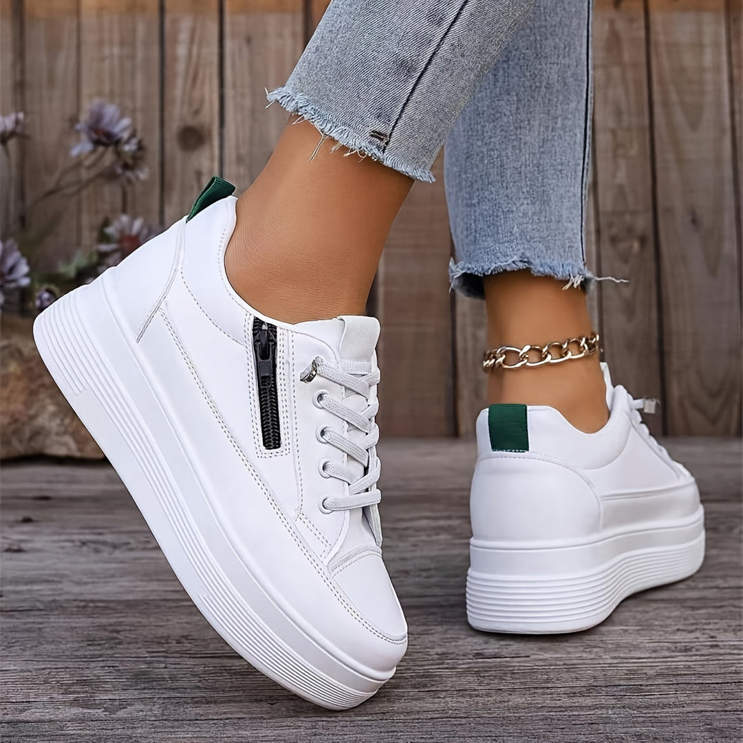Stilvolle Einfarbige Sneaker für Damen | Perfekt für Alltag