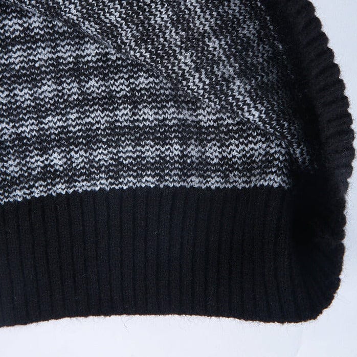 Paulette - Pull élégant avec motif à carreaux noir et blanc