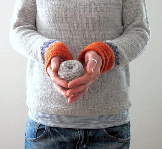 Elle&Vire - Gray Sweater in Boho Style