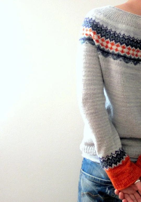 Elle&Vire - Gray Sweater in Boho Style