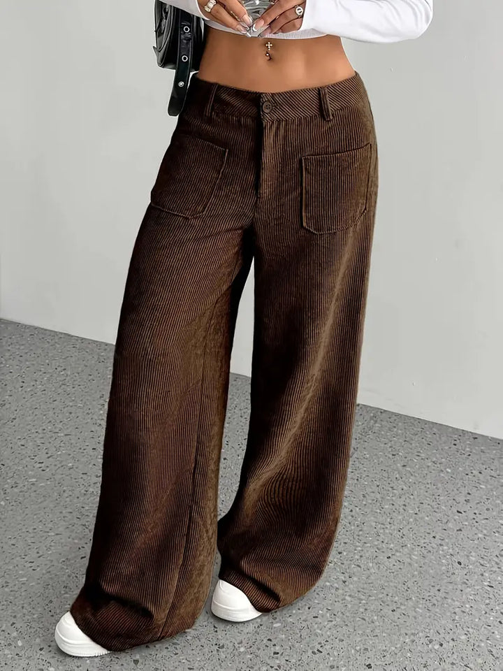 Makara – Pantaloni a cordoncino con gamba larga