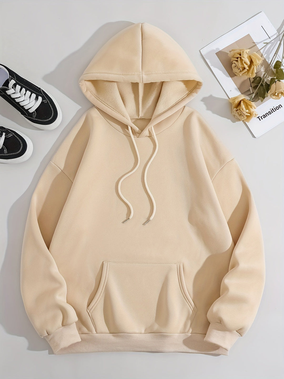 Eleganter Vintage-Sweat-Pullover-Hoodie mit Backprint für Women | Perfekter für Lässige Tage