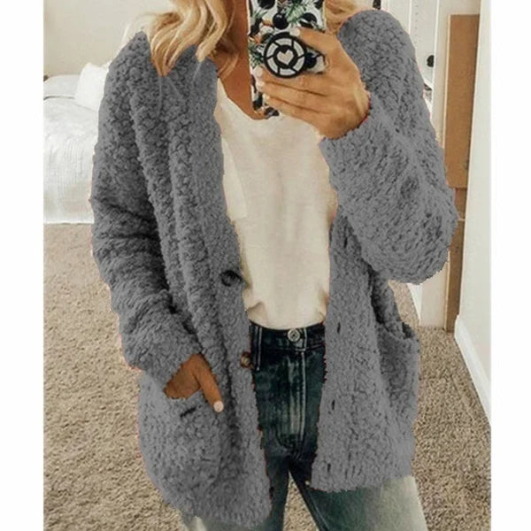 Everly - Mode Lange Warme Strickjacke