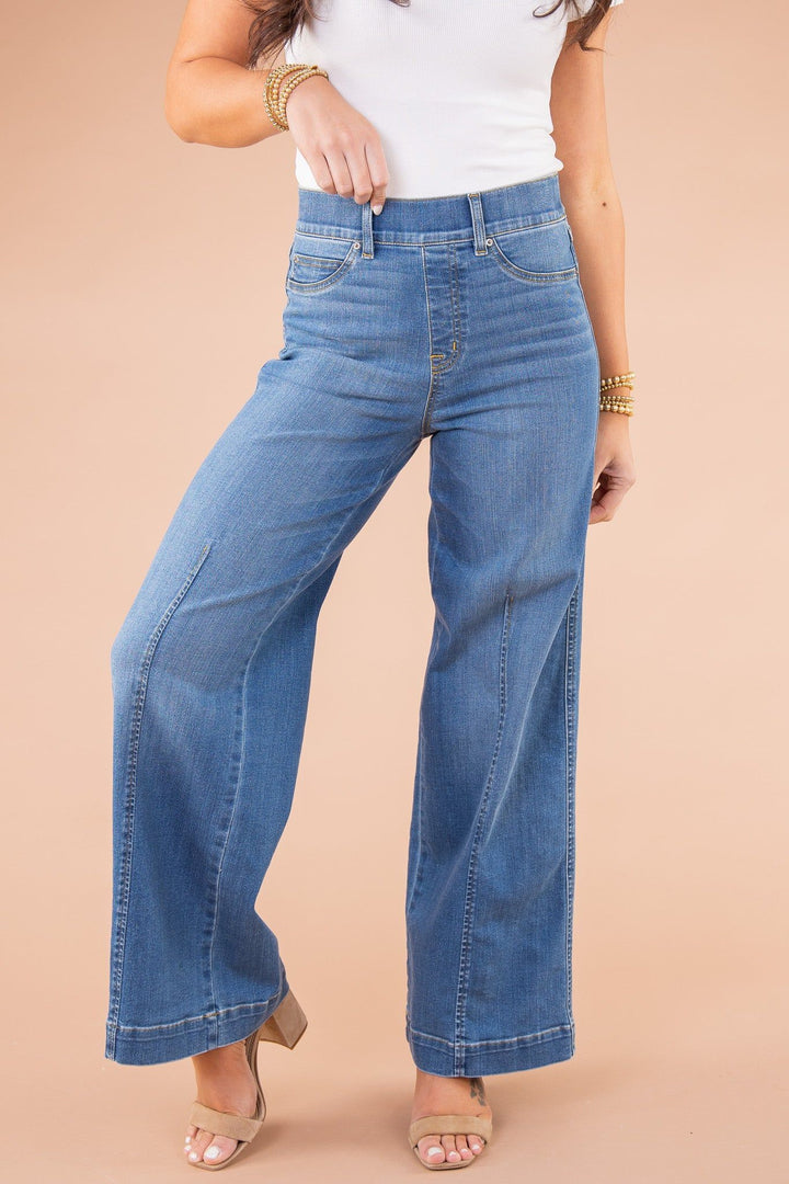 Delphine - Jeans - Classique - Denim Bleu, Design Polyvalent - Adapté au Quotidien pour Femmes
