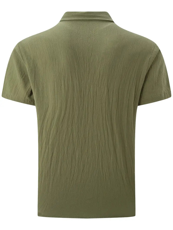 Kurzarm Herrenhemd mit Knopfleiste – Slim Fit Sommerhemd mit Kragen – Klassisches Freizeithemd für Alltag, Büro & Urlaub