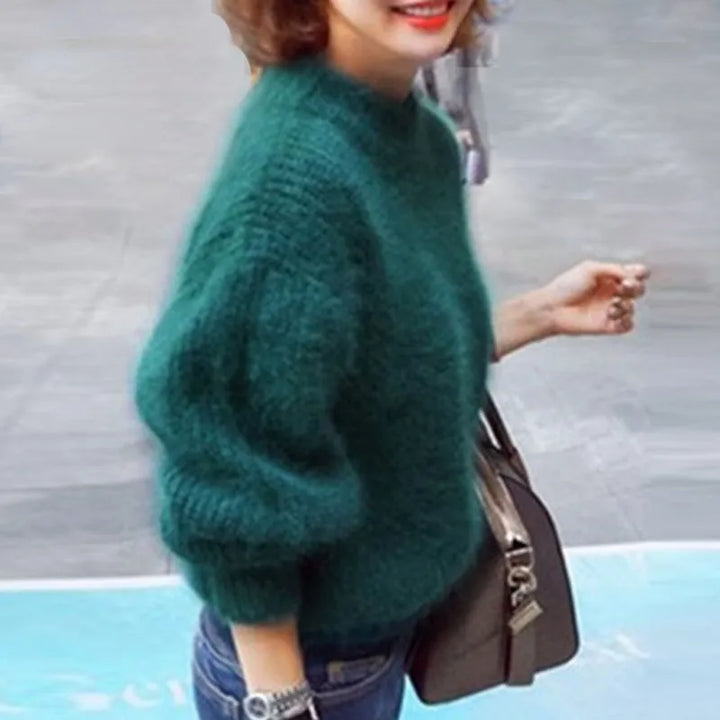 Lena - Pull à col roulé en mohair