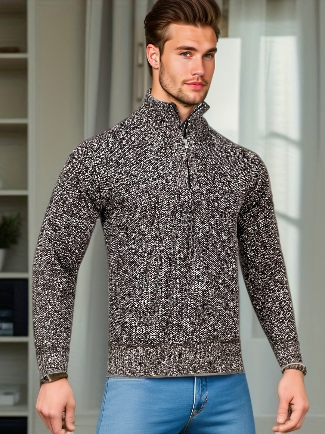 Bernardo - Pull décontracté avec fermeture éclair pour hommes