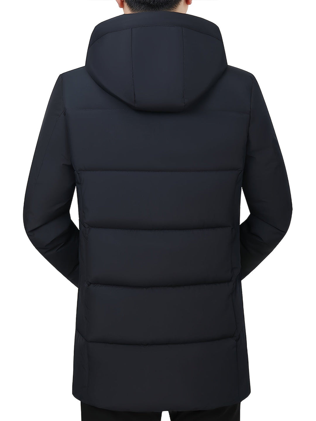 Veste d'hiver homme avec capuche – Veste matelassée chaude, coupe-vent et imperméable avec fermeture éclair et poches