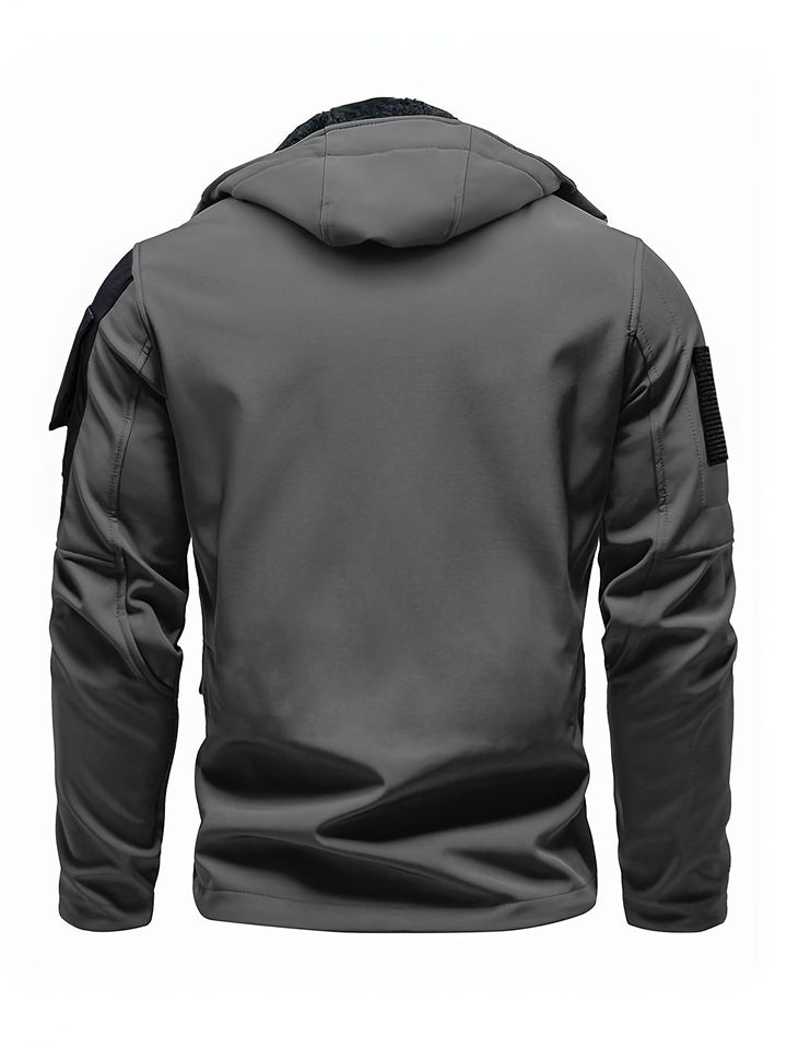 Veste de plein air à capuche tactique étanche coupe-vent isolée pour hommes | Parfaite pour les activités de plein air