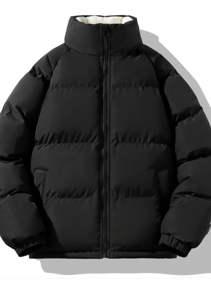 Vintage Lange Ärmel Reißverschluss Retro Stil Stehkragen Winter Jacke Für Herren | Ideal für Winter