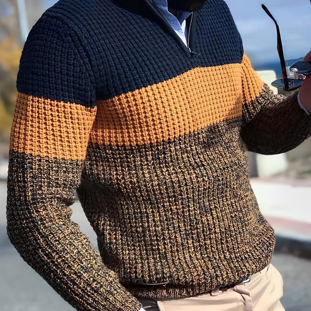Herren Pullover Color Block