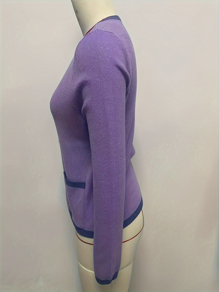 Eleganter warmer Woll Strickcardigan mit Taschen für Damen | Perfekt für den Alltag